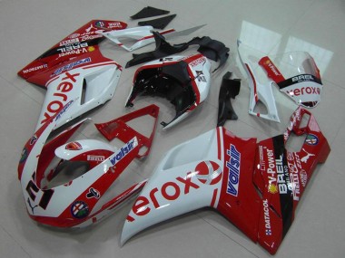2007-2014 Ducati 848 1098 1198 Motorcycle Fairing - White Red Glossy Black Valsir Xerox OEM Style 21 UK Manufacturers