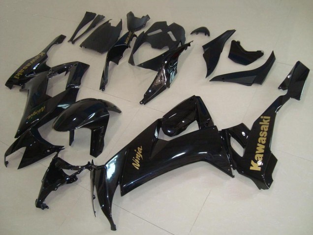 2008-2010 Kawasaki ZX10R Motorcycle Fairings - Glossy Black Gold Decal UK Manufacturers