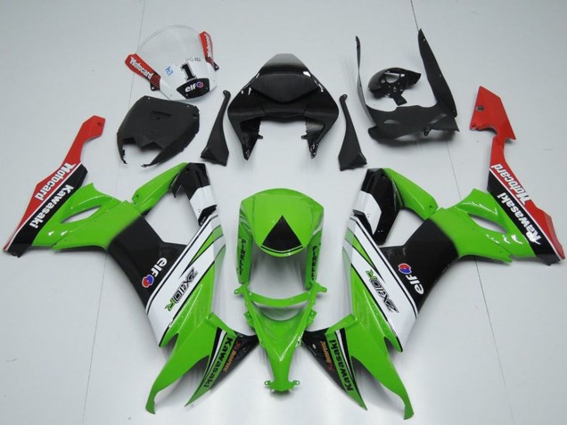 2008-2010 Kawasaki ZX10R Motorcycle Fairings - Green White Black Red Elf Motorrad UK Manufacturers