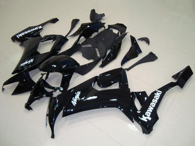 2008-2010 Kawasaki ZX10R Motorcycle Fairing - Glossy Black White Decal UK Manufacturers