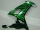 2008-2010 Kawasaki ZX10R Motorcycle Fairings - Glossy Black Green Flame UK Manufacturers