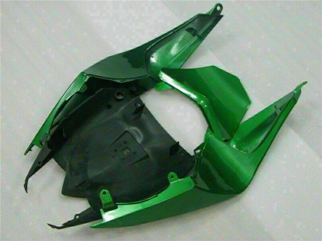 2008-2010 Kawasaki ZX10R Motorcycle Fairings - Glossy Black Green Flame UK Manufacturers