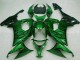 2008-2010 Kawasaki ZX10R Motorcycle Fairings - Glossy Black Green Flame UK Manufacturers