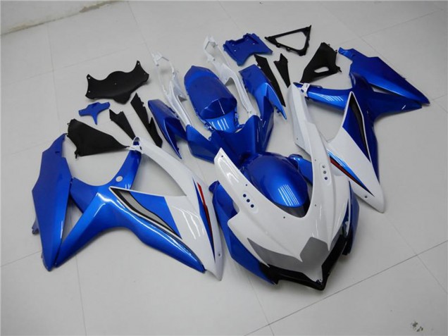 2008-2010 Suzuki GSXR 600/750 Motorcycle Fairings - White Blue UK Manufacturers