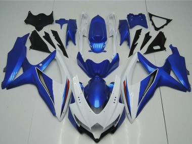 2008-2010 Suzuki GSXR 600/750 Motorcycle Fairings - White Blue UK Manufacturers