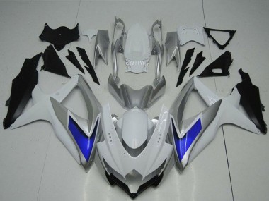 2008-2010 Suzuki GSXR 600/750 Motorcycle Fairings - Silver White Blue Black UK Manufacturers