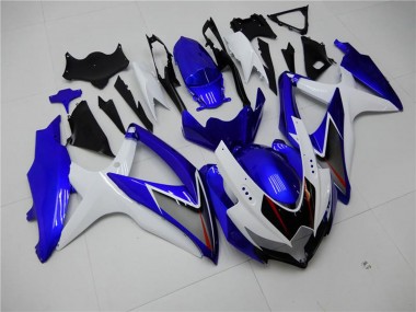2008-2010 Suzuki GSXR 600/750 Motorcycle Fairings - White Blue Black Red Line UK Manufacturers