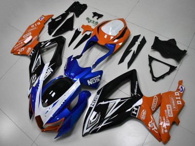 2008-2010 Suzuki GSXR 600/750 Motorcycle Fairings - Orange Blue White Glossy Black UK Manufacturers