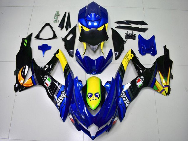 2008-2010 Suzuki GSXR 600/750 Motorcycle Fairings - Blue Yellow Shark UK Manufacturers