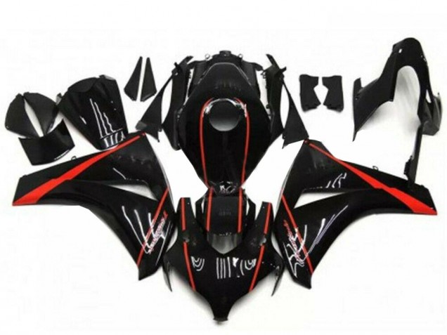 2008-2011 Honda CBR1000RR Motorcycle Fairings - Glossy Black Red UK Manufacturers