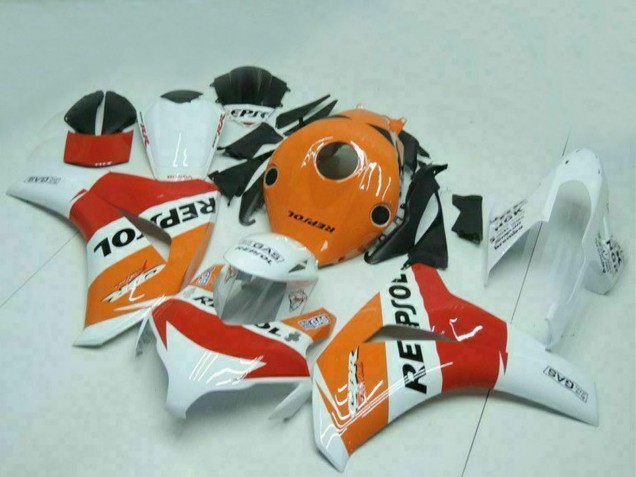 2008-2011 Honda CBR1000RR Motorcycle Fairings - Orange White Red Black Repsol UK Manufacturers