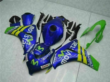 2008-2011 Honda CBR1000RR Motorcycle Fairings - Blue Yellow Green MoviStar Castrol UK Manufacturers