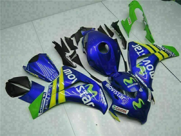 2008-2011 Honda CBR1000RR Motorcycle Fairings - Blue Yellow Green MoviStar Castrol UK Manufacturers
