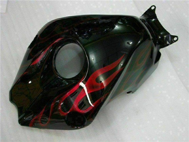 2008-2011 Honda CBR1000RR Motorcycle Fairing Kits - Glossy Black Red Flame UK Manufacturers