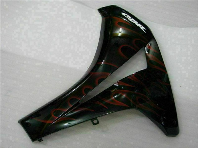 2008-2011 Honda CBR1000RR Motorcycle Fairing Kits - Glossy Black Red Flame UK Manufacturers