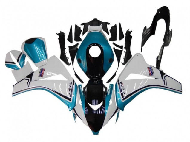 2008-2011 Honda CBR1000RR Motorcycle Fairings - White Blue Glossy Black UK Manufacturers
