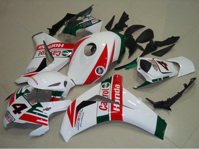 2008-2011 Honda CBR1000RR Motorcycle Fairings - White Red Dark Green Castrol UK Manufacturers