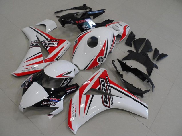 2008-2011 Honda CBR1000RR Motorcycle Fairings - White Red Glossy Black HRC UK Manufacturers
