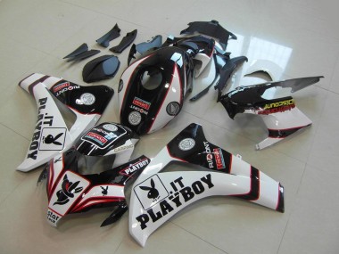2008-2011 Honda CBR1000RR Motorcycle Fairings - White Red Glossy Black Playboy UK Manufacturers