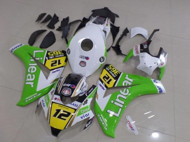 2008-2011 Honda CBR1000RR Motorcycle Fairings - White Green Yellow Glossy Black Linear 12 UK Manufacturers