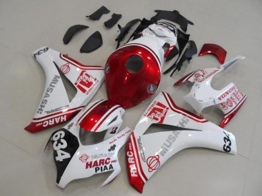2008-2011 Honda CBR1000RR Motorcycle Fairings - White Red Black HARC Pro PIAA 634 UK Manufacturers