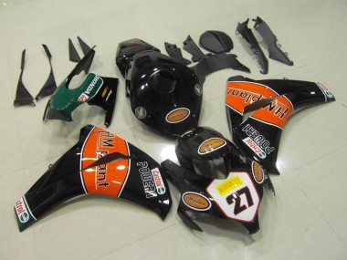 2008-2011 Honda CBR1000RR Motorcycle Fairings - Glossy Black Orange HM Plant 27 UK Manufacturers
