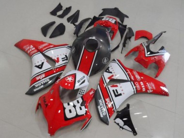 2008-2011 Honda CBR1000RR Motorcycle Fairings - White Red Matte Black Dunlop Fiamm 88 UK Manufacturers