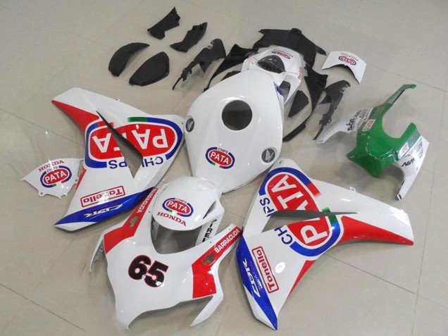 2008-2011 Honda CBR1000RR Motorcycle Fairings - White Red Blue Pata 65 UK Manufacturers