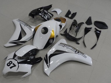 2008-2011 Honda CBR1000RR Motorcycle Fairings - White Gold Glossy Black 87 UK Manufacturers