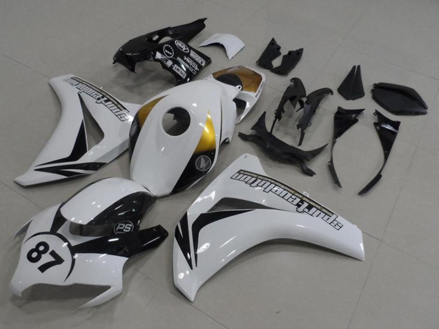 2008-2011 Honda CBR1000RR Motorcycle Fairings - White Gold Glossy Black 87 UK Manufacturers