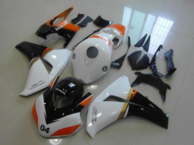 2008-2011 Honda CBR1000RR Motorcycle Fairings - White Orange Glossy Black Racing UK Manufacturers