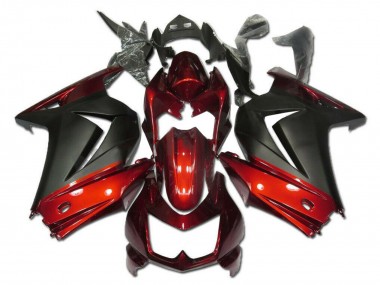 2008-2012 Kawasaki EX250 Motorcycle Fairings - Red Matte Black UK Manufacturers