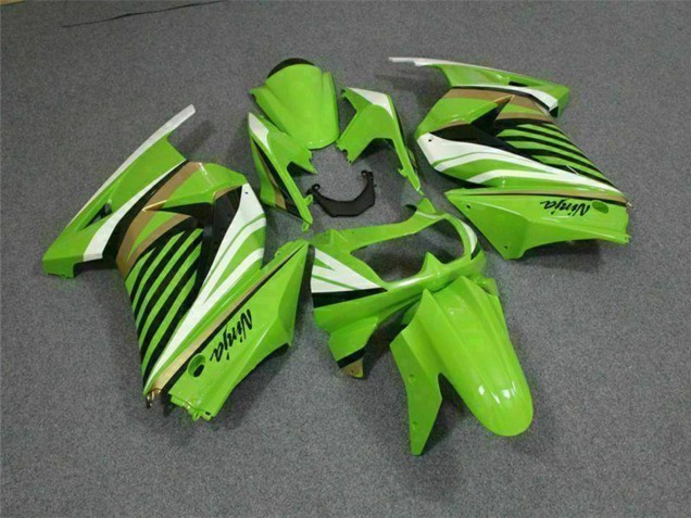 2008-2012 Kawasaki EX250 Motorcycle Fairing - Green White Black UK Manufacturers