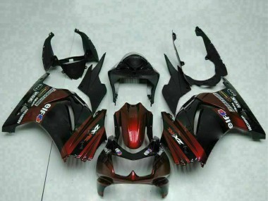 2008-2012 Kawasaki EX250 Motorcycle Fairings - Glossy Black Maroon Red UK Manufacturers