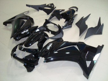 2008-2012 Kawasaki ZX250R Motorcycle Fairings - Glossy Black White Ninja UK Manufacturers