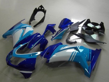 2008-2012 Kawasaki ZX250R Motorcycle Fairings - Light Blue White Dark Blue UK Manufacturers