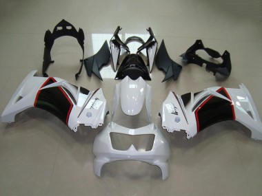 2008-2012 Kawasaki ZX250R Motorcycle Fairings - White Red Glossy Black UK Manufacturers