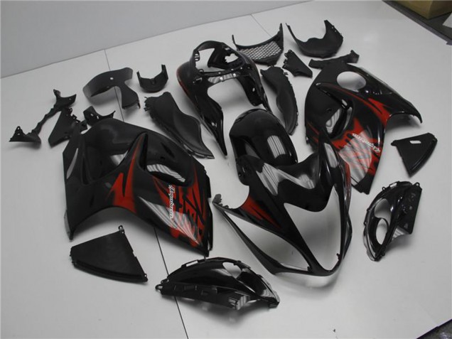 2008-2020 Suzuki GSXR 1300 Hayabusa Motorcycle Fairings - Glossy Black Red UK Manufacturers