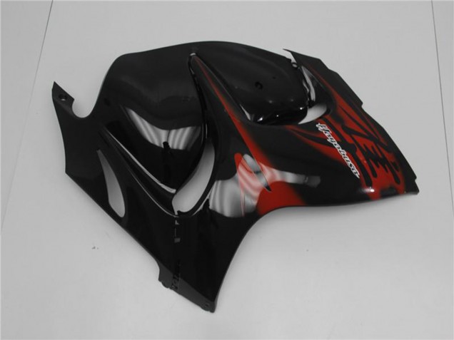 2008-2020 Suzuki GSXR 1300 Hayabusa Motorcycle Fairings - Glossy Black Red UK Manufacturers