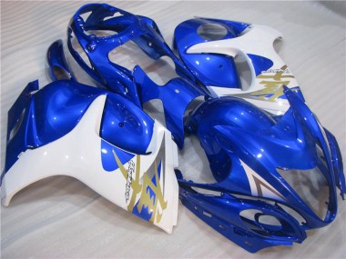2008-2020 Suzuki GSXR 1300 Hayabusa Motorcycle Fairings - White Blue UK Manufacturers