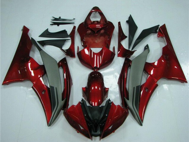 2008-2016 Yamaha YZF R6 Motorcycle Fairings - Red Grey UK Manufacturers