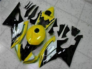 2008-2016 Yamaha YZF R6 Motorcycle Fairings - Yellow White Glossy Black UK Manufacturers
