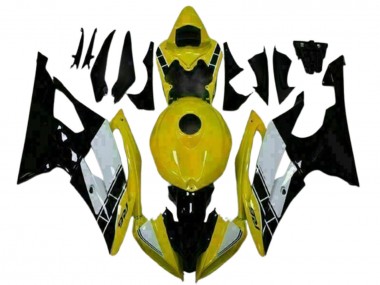 2008-2016 Yamaha YZF R6 Motorcycle Fairings - Yellow White Glossy Black UK Manufacturers