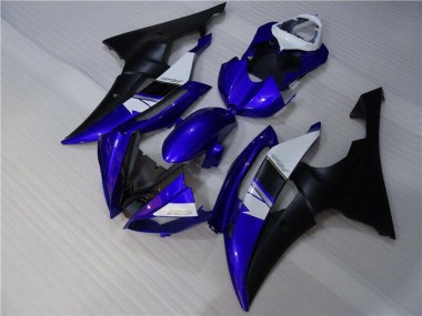 2008-2016 Yamaha YZF R6 Motorcycle Fairings - White Blue Matte Black UK Manufacturers