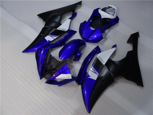 2008-2016 Yamaha YZF R6 Motorcycle Fairings - White Blue Matte Black UK Manufacturers