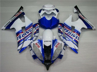 2008-2016 Yamaha YZF R6 Motorcycle Fairings - White Blue Red Sterilgarda Volvo Fimer Yamalube UK Manufacturers