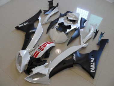 2008-2016 Yamaha YZF R6 Bike Fairings - White Red Matte Black UK Manufacturers