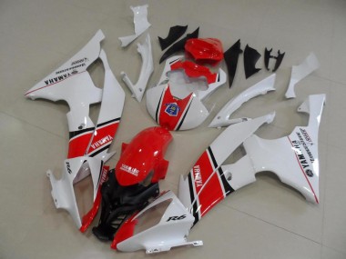 2008-2016 Yamaha YZF R6 Motorcycle Fairings - White Red Black Stripe OEM Style UK Manufacturers