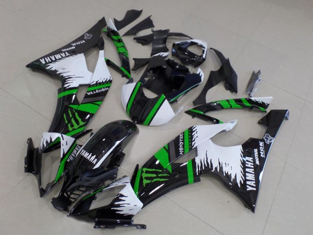 2008-2016 Yamaha YZF R6 Motorcycle Fairings - White Glossy Black Green Monster Motul UK Manufacturers