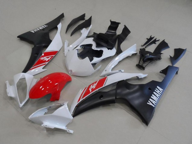 2008-2016 Yamaha YZF R6 Motorcycle Fairing Kits - White Red Matte Black UK Manufacturers